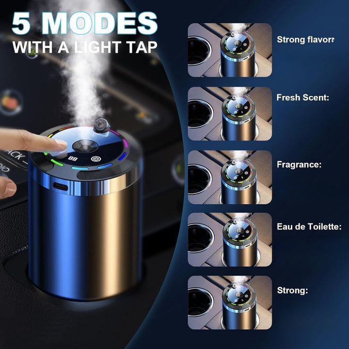 Five adjustable smart car diffuser mist modes